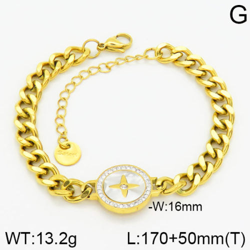 Ατσάλινο βραχιόλι επιχρυσωμένο 18k (B3120)