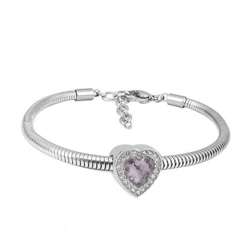Ατσάλινο βραχιόλι με charm (B3343)