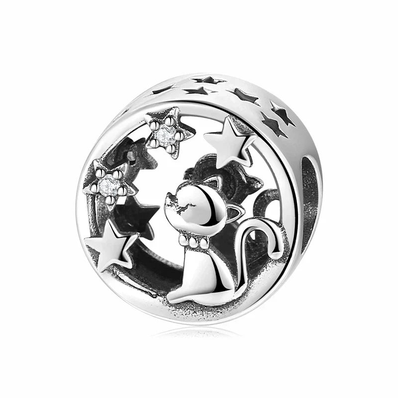 Charm από ασήμι 925 γάτα (C1235)