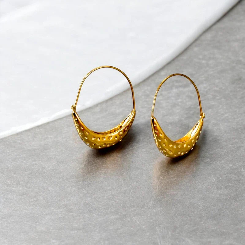 Ατσάλινα κρεμαστά σκουλαρίκια 3.3cm (E1519)