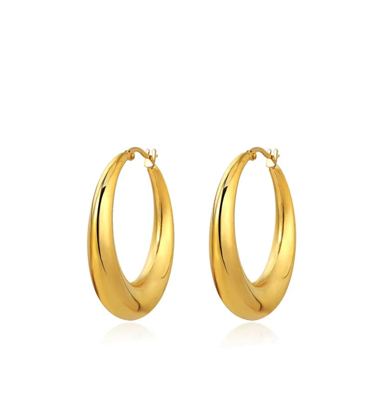 Χάλκινα σκουλαρίκια κρίκοι 3cm (E1643)