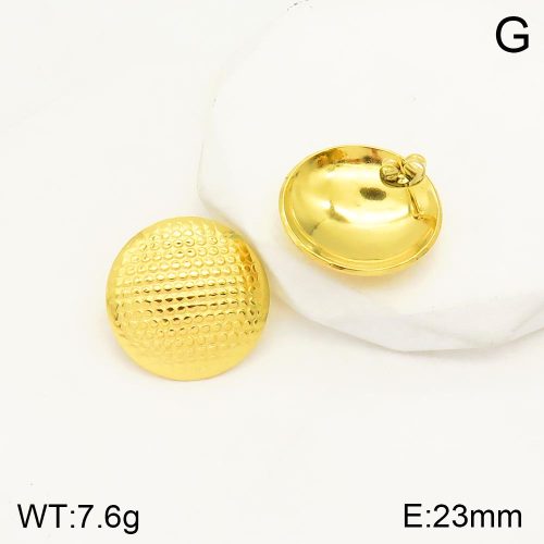 Ατσάλινα καρφωτά σκουλαρίκια 2.3cm επιχρυσωμένα (E3064)