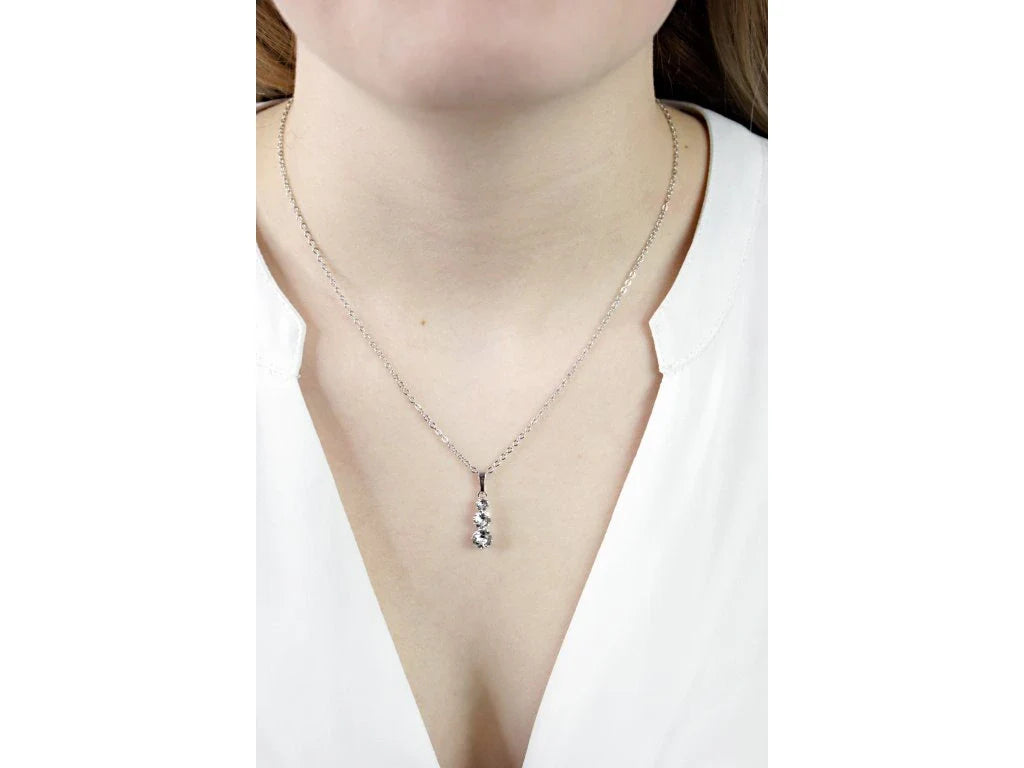 Κολιέ από κράμα μετάλλων με κρύσταλλα Swarovski (J1038)