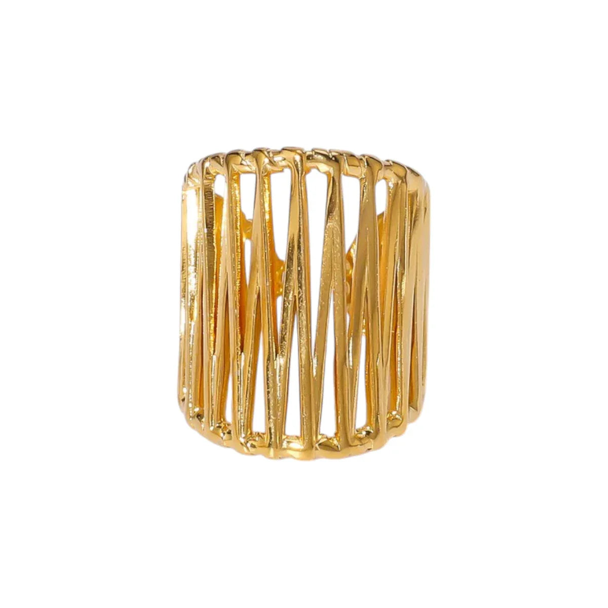 Ατσάλινο δαχτυλίδι επιχρυσωμένο (R1439)