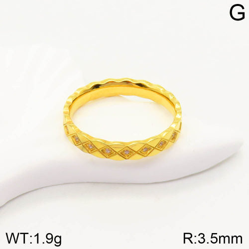 Ατσάλινο δαχτυλίδι βεράκι επιχρυσωμένο (R3021)