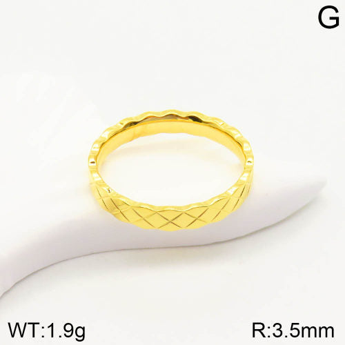 Ατσάλινο δαχτυλίδι βεράκι επιχρυσωμένο (R3028)