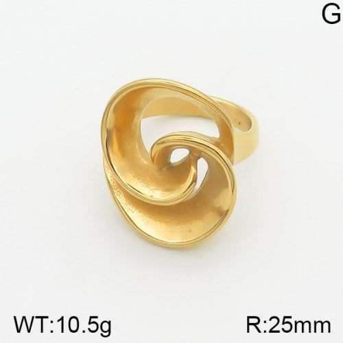 Ατσάλινο δαχτυλίδι επιχρυσωμένο (R3086)