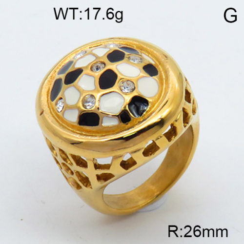 Ατσάλινο δαχτυλίδι επιχρυσωμένο (R3116)