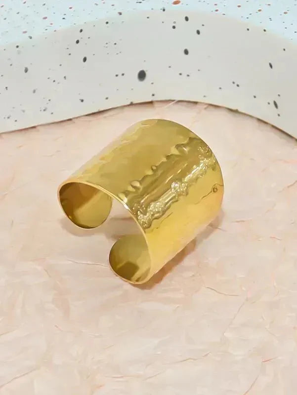 Ατσάλινο δαχτυλίδι επιχρυσωμένο 18k (R1350)