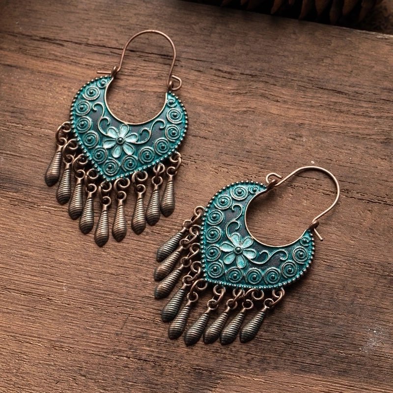 Κρεμαστά σκουλαρίκια boho 5cm (E1434)