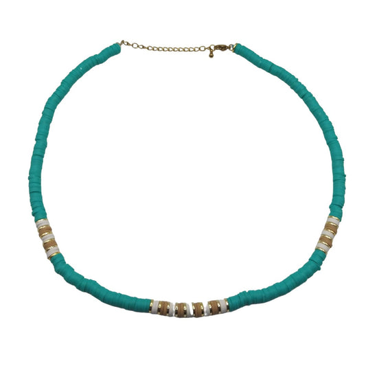 Καλοκαιρινό κολιέ boho βεραμάν με φίμο (N1150)