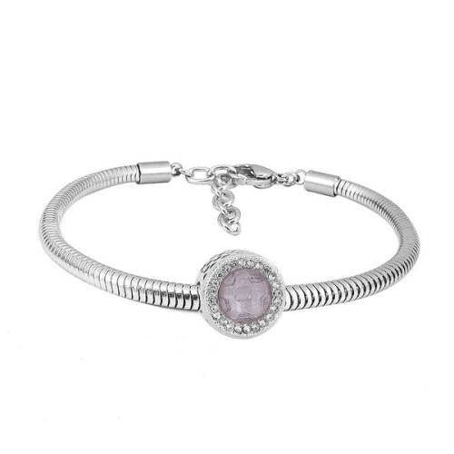 Ατσάλινο βραχιόλι με charm (B3263)