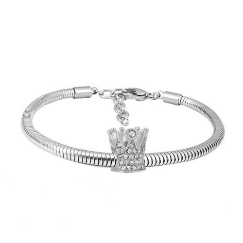 Ατσάλινο βραχιόλι με charm (B3283)