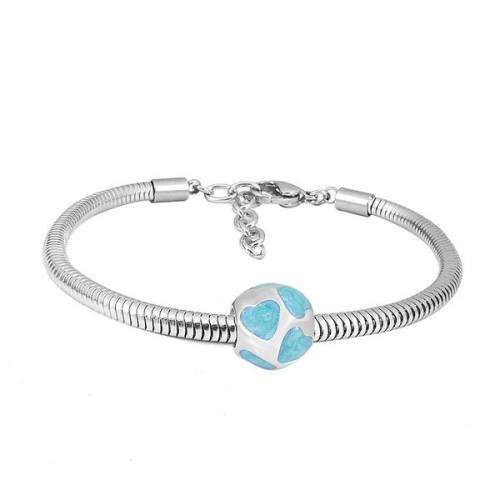 Ατσάλινο βραχιόλι με charm (B3289)