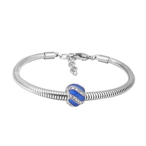 Ατσάλινο βραχιόλι με charm (CH002)
