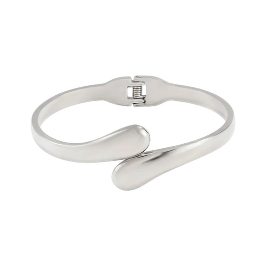 Ατσάλινο Βραχιόλι “Waterdrop” – Ασημί (B1741)