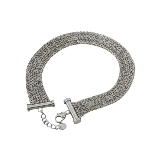 Ατσάλινο Χρυσό Βραχιόλι με Πολυστρωματική Πλέξη (B1755)