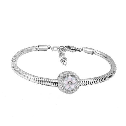 Ατσάλινο βραχιόλι με charm (B3344)