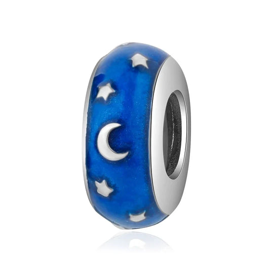 Charm από ασήμι 925 διαχωριστικό αστέρια και φεγγάρι (C1151)
