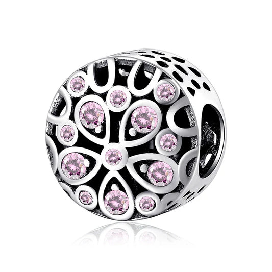 Charm από ασήμι 925 σφαιρικό λουλούδι (C1179)