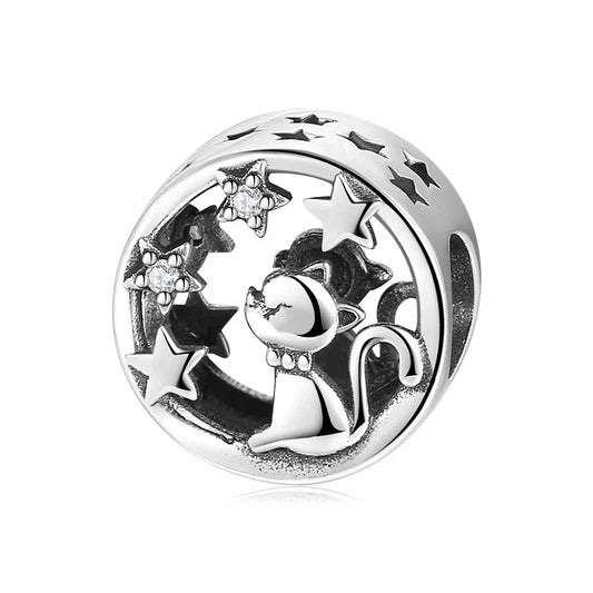 Charm από ασήμι 925 γάτα (C1235)