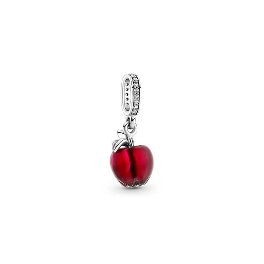 Ασημένιο Charm 925 με Κόκκινο Μήλο και Ζιργκόν (C1258)