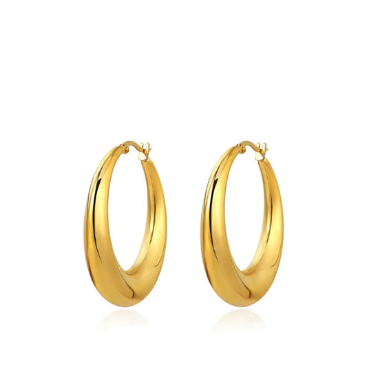 Χάλκινα σκουλαρίκια κρίκοι 3cm (E1643)