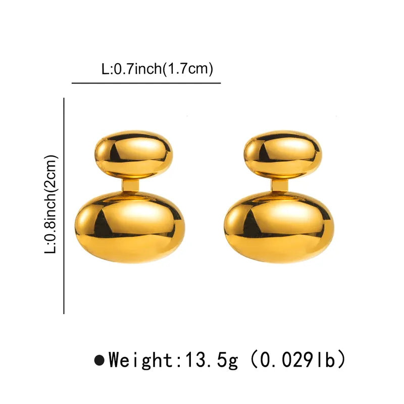 Ατσάλινα καρφωτά σκουλαρίκια 2cm (E1645)