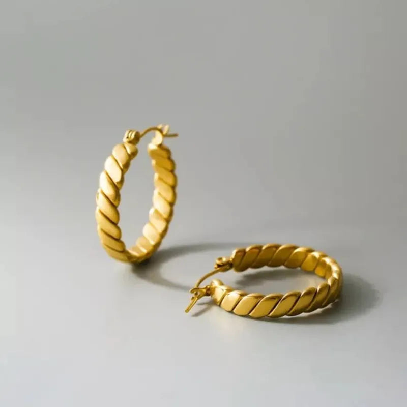 Ατσάλινα σκουλαρίκια κρίκοι 2.5cm (E1701)