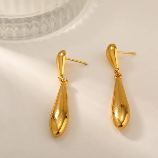 Ατσάλινα κρεμαστά σκουλαρίκια 5cm (E1710)