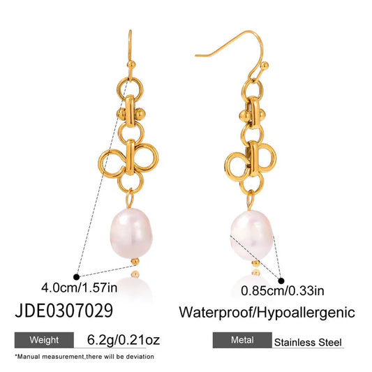 Ατσάλινα κρεμαστά σκουλαρίκια 4cm (E1752)