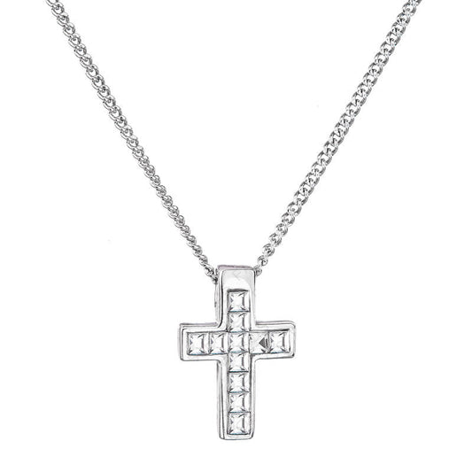 Σταυρός από ορείχαλκο 2cm με κρύσταλλα Swarovski (F1120)