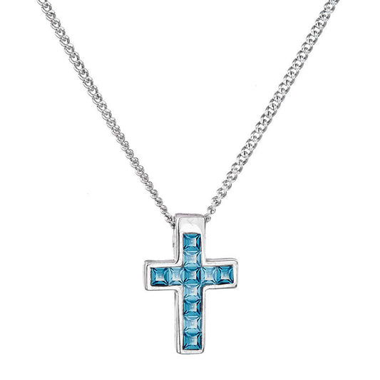 Σταυρός από ορείχαλκο 2cm με κρύσταλλα Swarovski (F1122)
