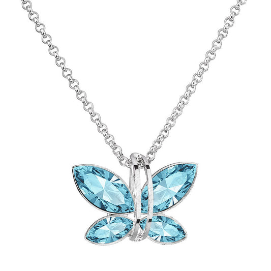Χειροποίητο κολιέ πεταλούδα από κρύσταλλο swarovski (F1126)