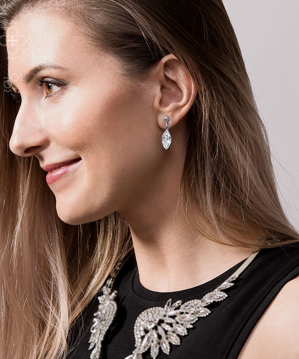 Κρεμαστά Σκουλαρίκια με Κρύσταλλα Swarovski (F1136)