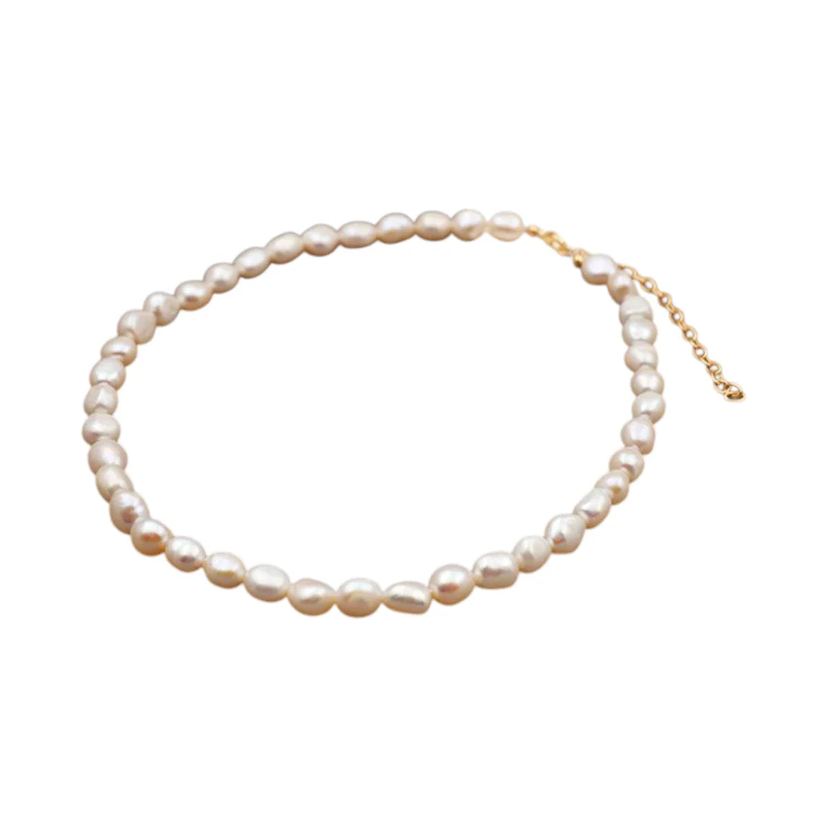 Ατσάλινο κολιέ με μαργαριτάρια γλυκού νερού (N1738)