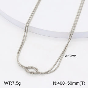 Κολιέ ατσάλι ασημί διπλή snake αλυσίδα (N3381)