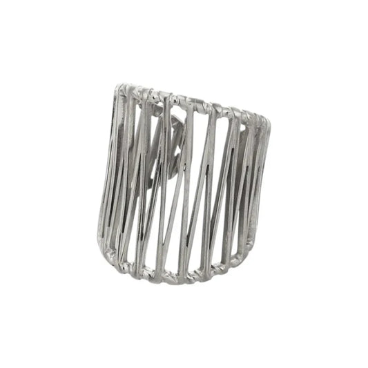 Ατσάλινο Δαχτυλίδι με Εντυπωσιακό Design (R1452)