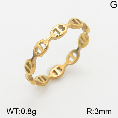 Ατσάλινο δαχτυλίδι με γεωμετρικό σχέδιο (R3097)